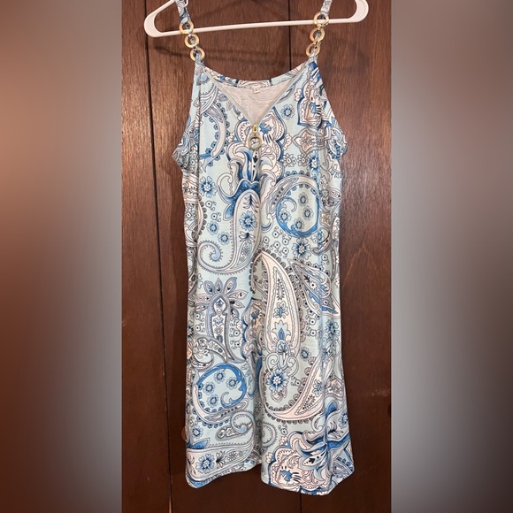 Paisley Dress, size Large, pockets, metal and working zipper detail - Picture 6 of 11